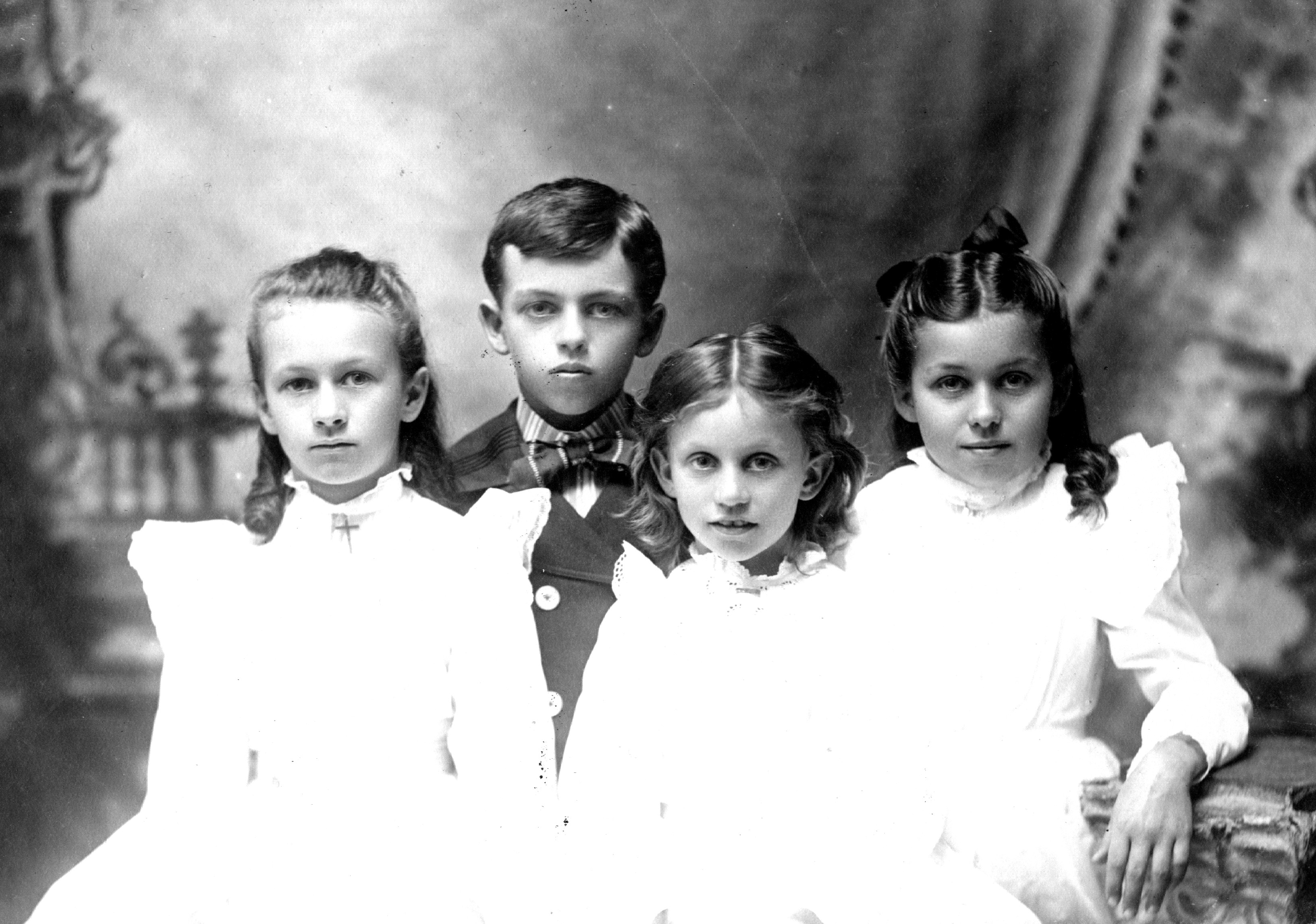 Otto Wagner and his sisters. On his right is Margaret (Sr. Vibiana)  immediate left is Irene then Amanda.